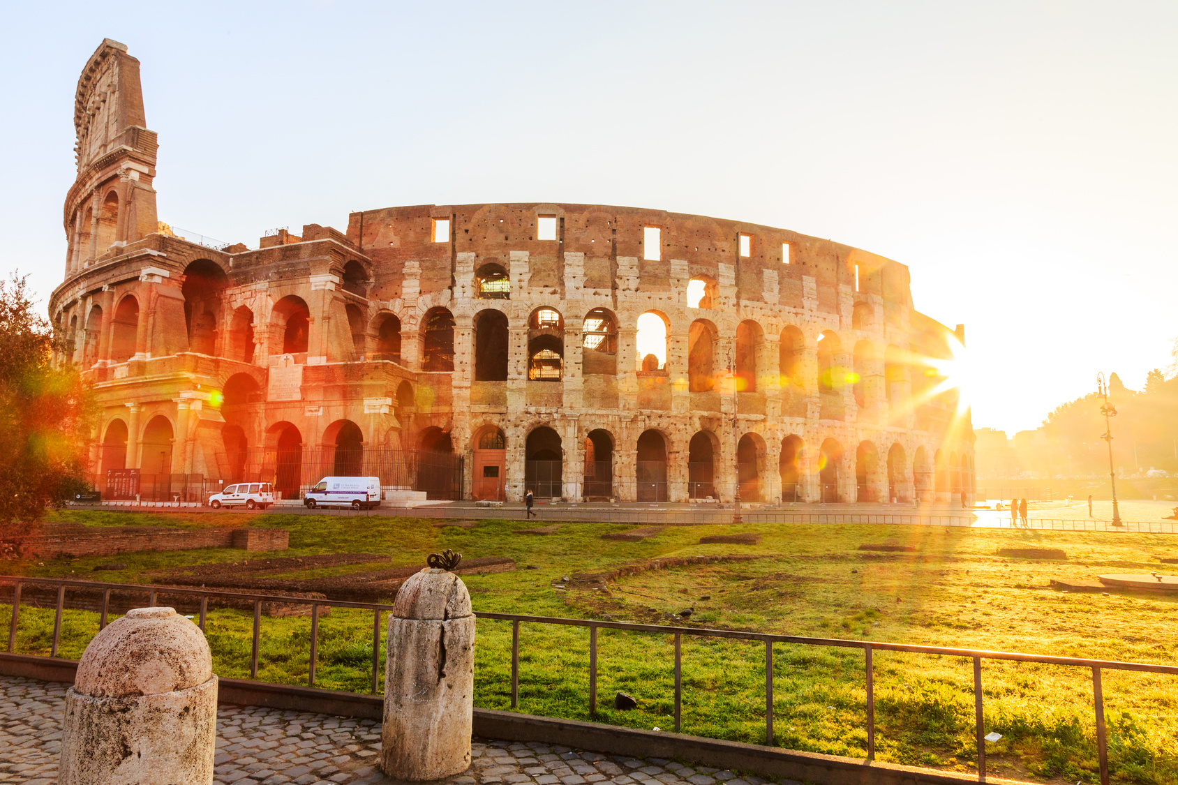 Colosseum, Rome, morning sun, Italy, Europe.