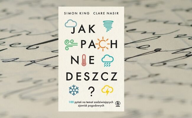 Jak pachnie deszcz - okładka na tle zapisanej kartki papieru