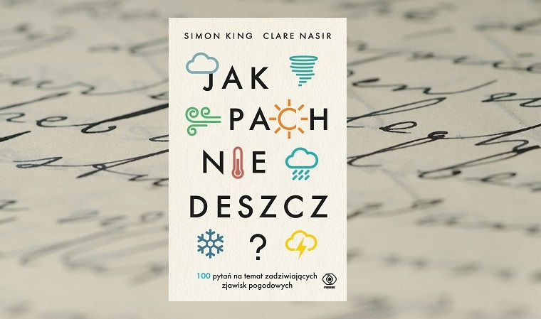 Jak pachnie deszcz - okładka na tle zapisanej kartki papieru