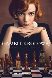 Gambit królowej - plakat z filmu - dziewczyna nad szachami